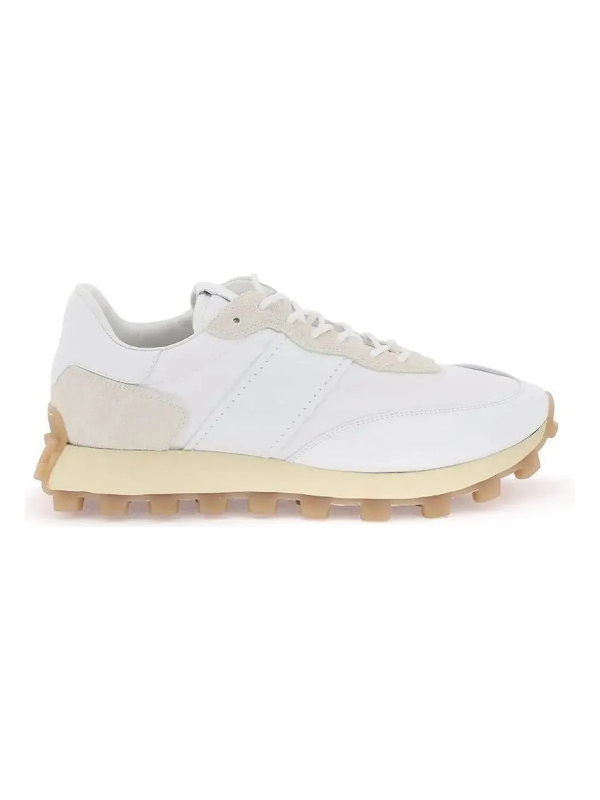 1T TECHNO-FABRIC AND LEATHER SNEAKERS