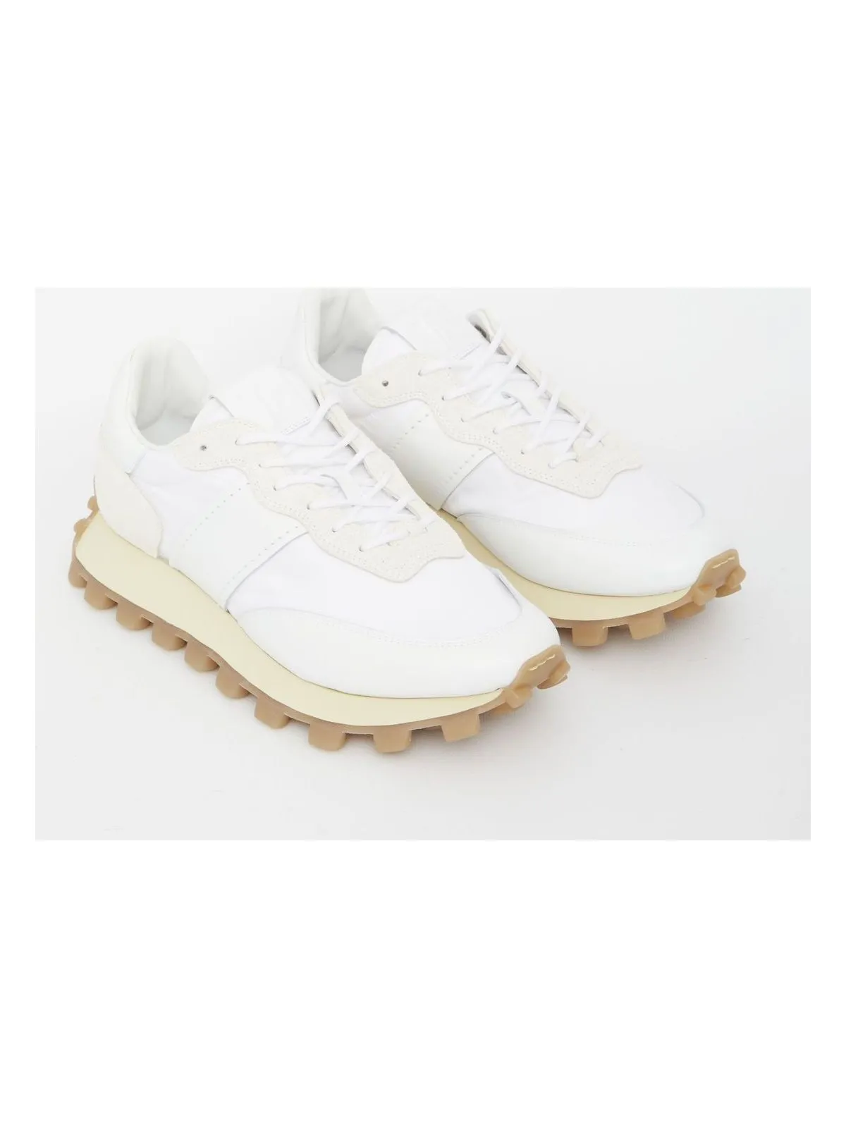 1T TECHNO-FABRIC AND LEATHER SNEAKERS