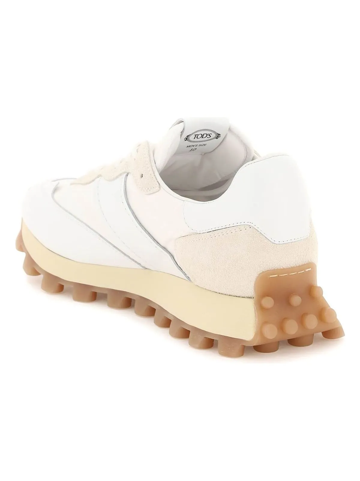1T TECHNO-FABRIC AND LEATHER SNEAKERS