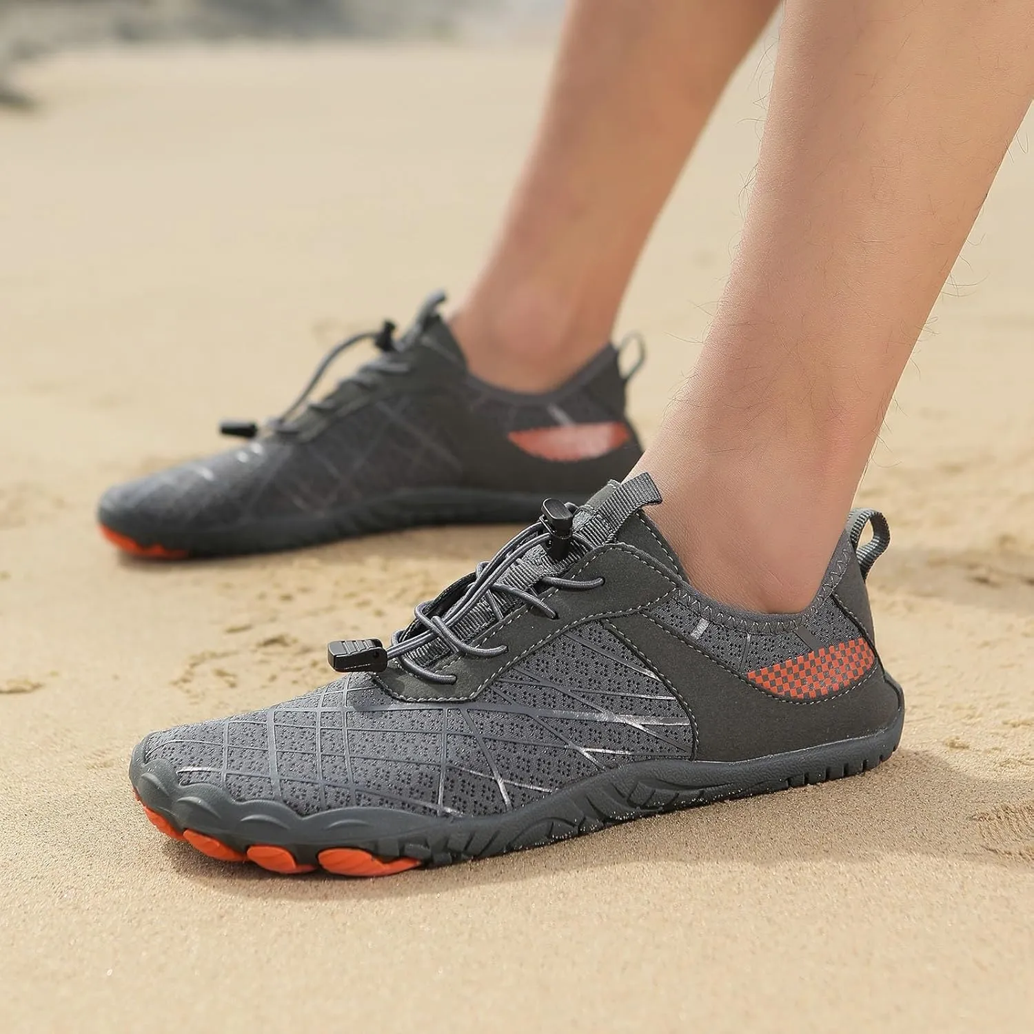 Barefoot Water Shoes for Women Men Quick-Dry Wide Toe Beach Swim Wading Diving Voellyball Shoes Comfortable Aqua Shoe for Pool Hiking Walking Kayaking Surfing Lightweight Vacation Travel Shoe