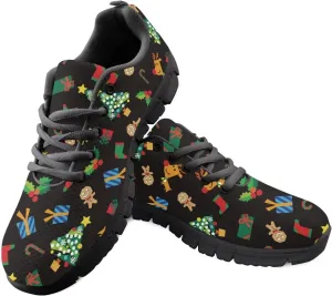 FKELYI Women's Christmas Shoes Lightweight Sneakers Outdoor Sport Running Shoes Walking Flats