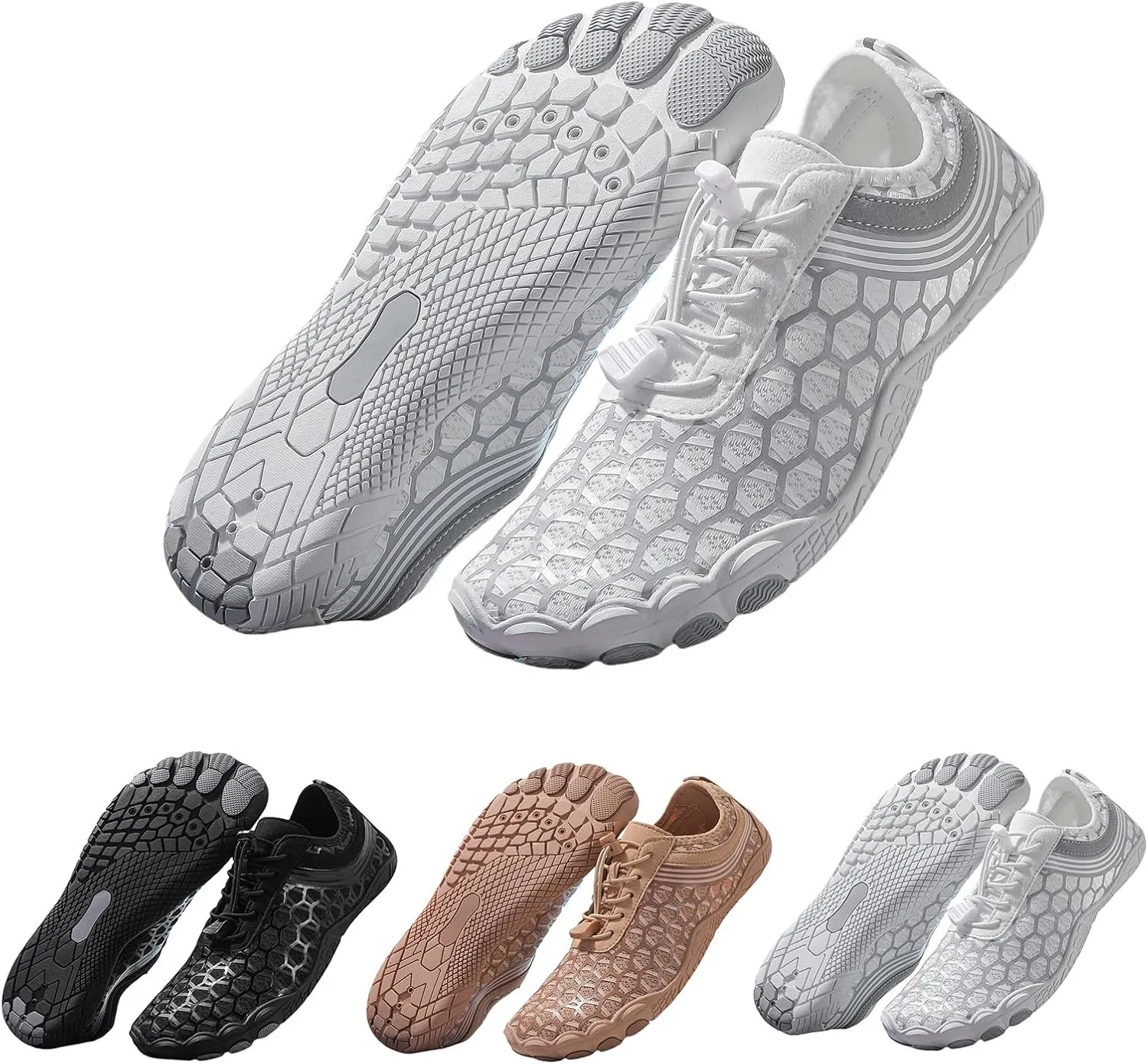 Hike Barefoot Shoes for Women Men,Lightweight Barefoot Hiking Beach Shoes,Breathable & Non-Slip Athletic Footwear,Quick Dry & Wide Toe Box Grounded Footwear