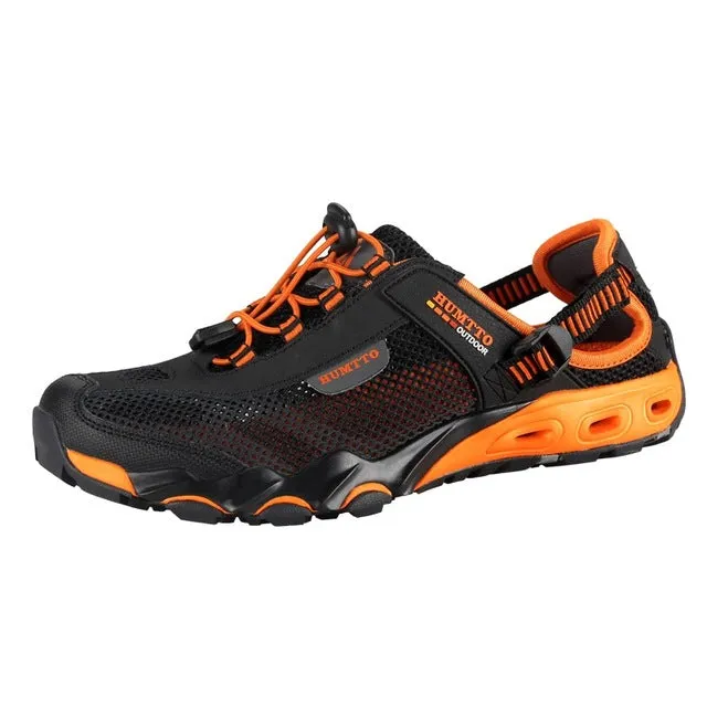 HUMTTO Men's Upstream Shoes Outdoor Trekking Wading Aqua Shoes Breathable Mesh Quick drying Waterproof Sneakers