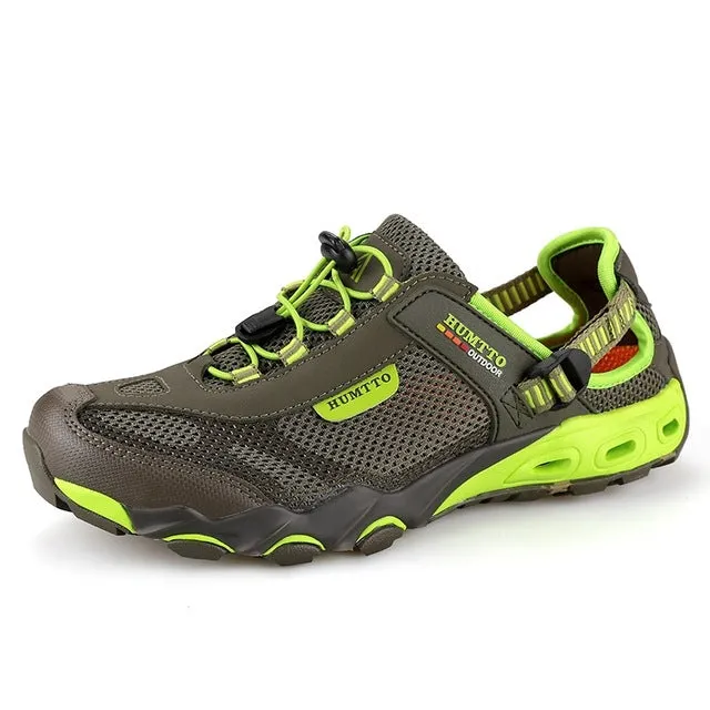 HUMTTO Men's Upstream Shoes Outdoor Trekking Wading Aqua Shoes Breathable Mesh Quick drying Waterproof Sneakers