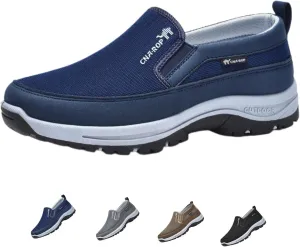 Orthowalkway Mens Shoes - Men's Slip On Arch Support Outdoor, Breathable Walking Loafers