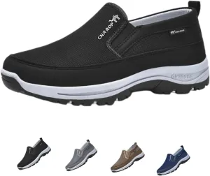 Orthowalkway Mens Shoes - Men's Slip On Arch Support Outdoor, Breathable Walking Loafers
