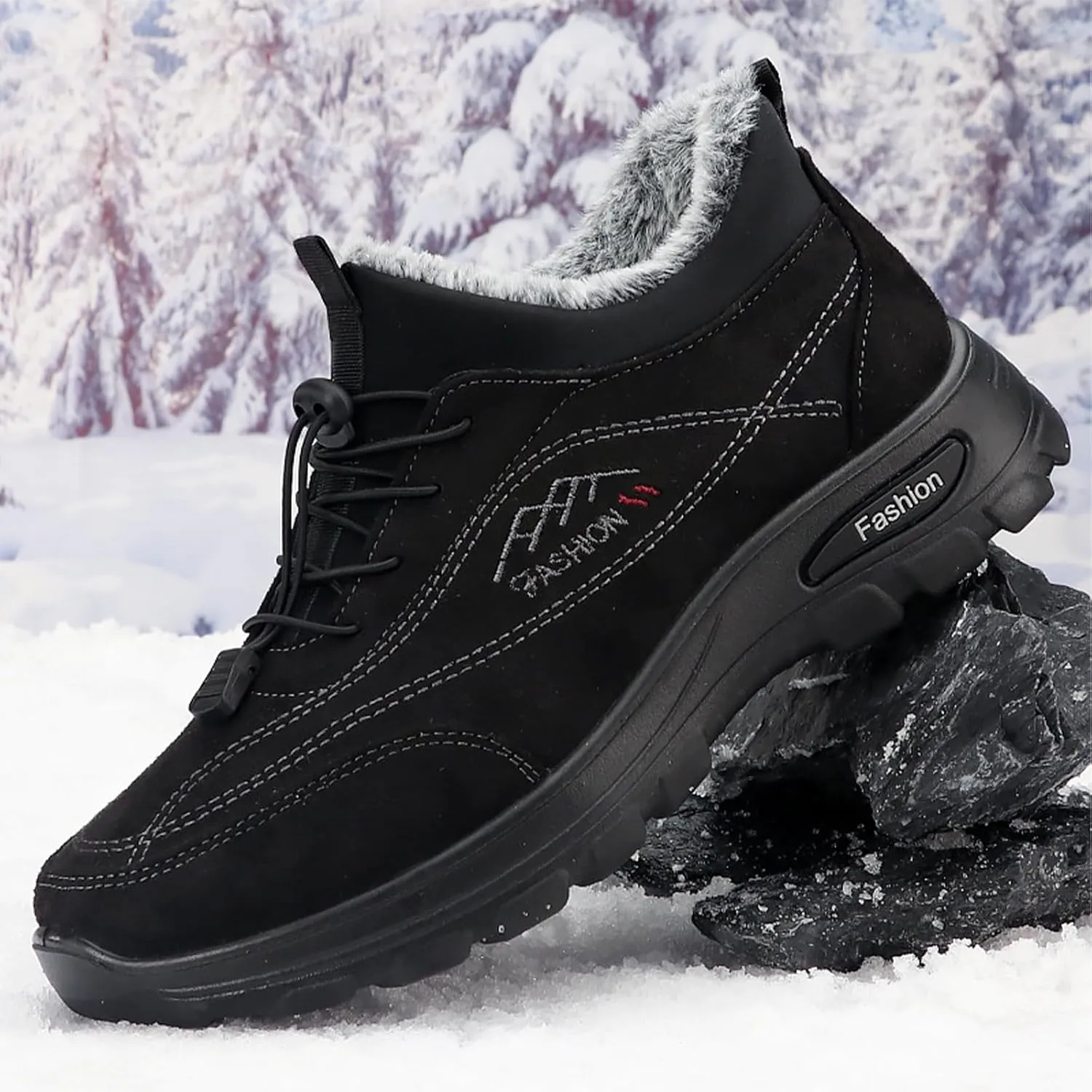 Snow Boots for Women Winter Waterproof Warm Plush Lined Booties Slip On Wide Width Outdoor Lightweight Ankle Boot