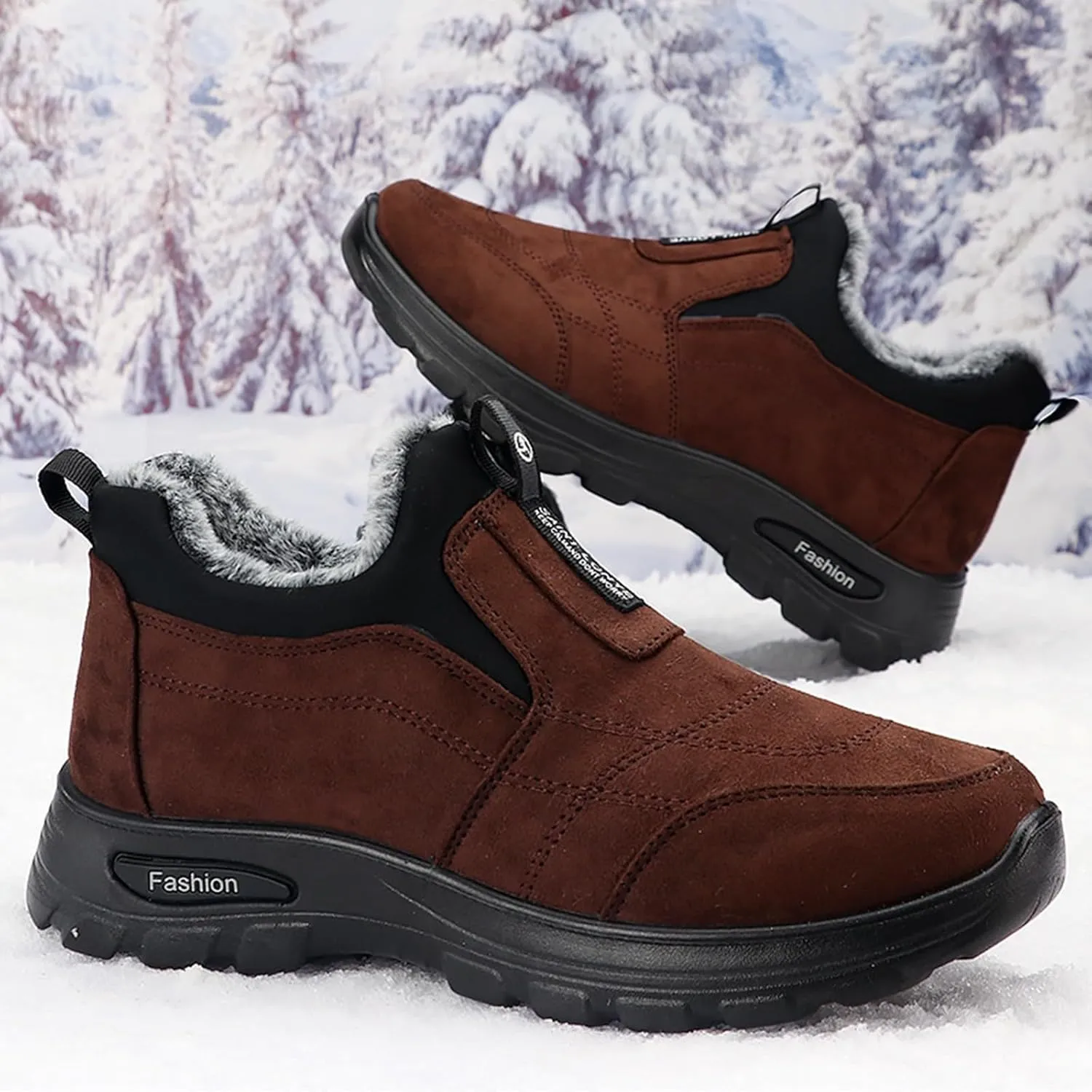 Snow Boots for Women Winter Waterproof Warm Plush Lined Booties Slip On Wide Width Outdoor Lightweight Ankle Boot