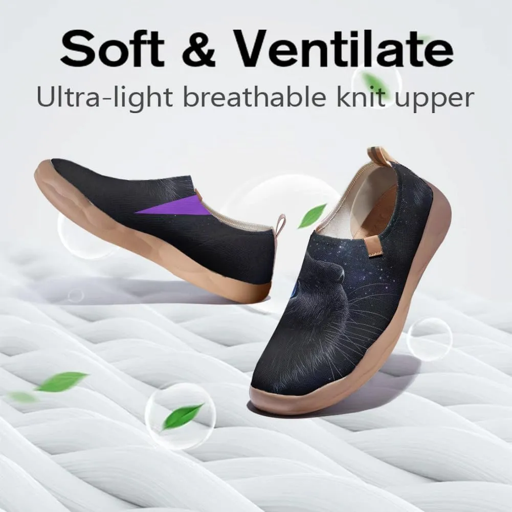 Women's Art Travel Shoes Slip-on Loafers Comfortable, Light and Fashionable Knitted Sneakers