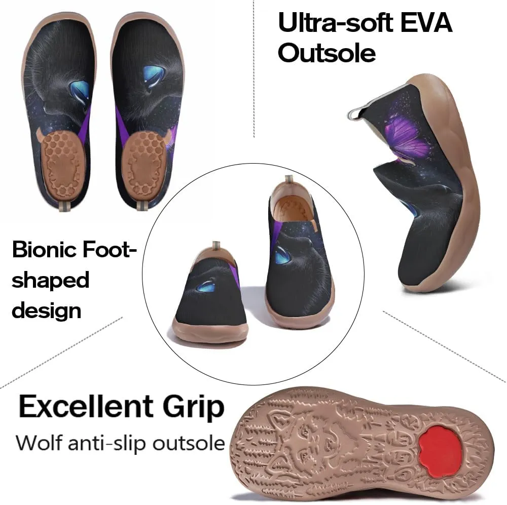 Women's Art Travel Shoes Slip-on Loafers Comfortable, Light and Fashionable Knitted Sneakers