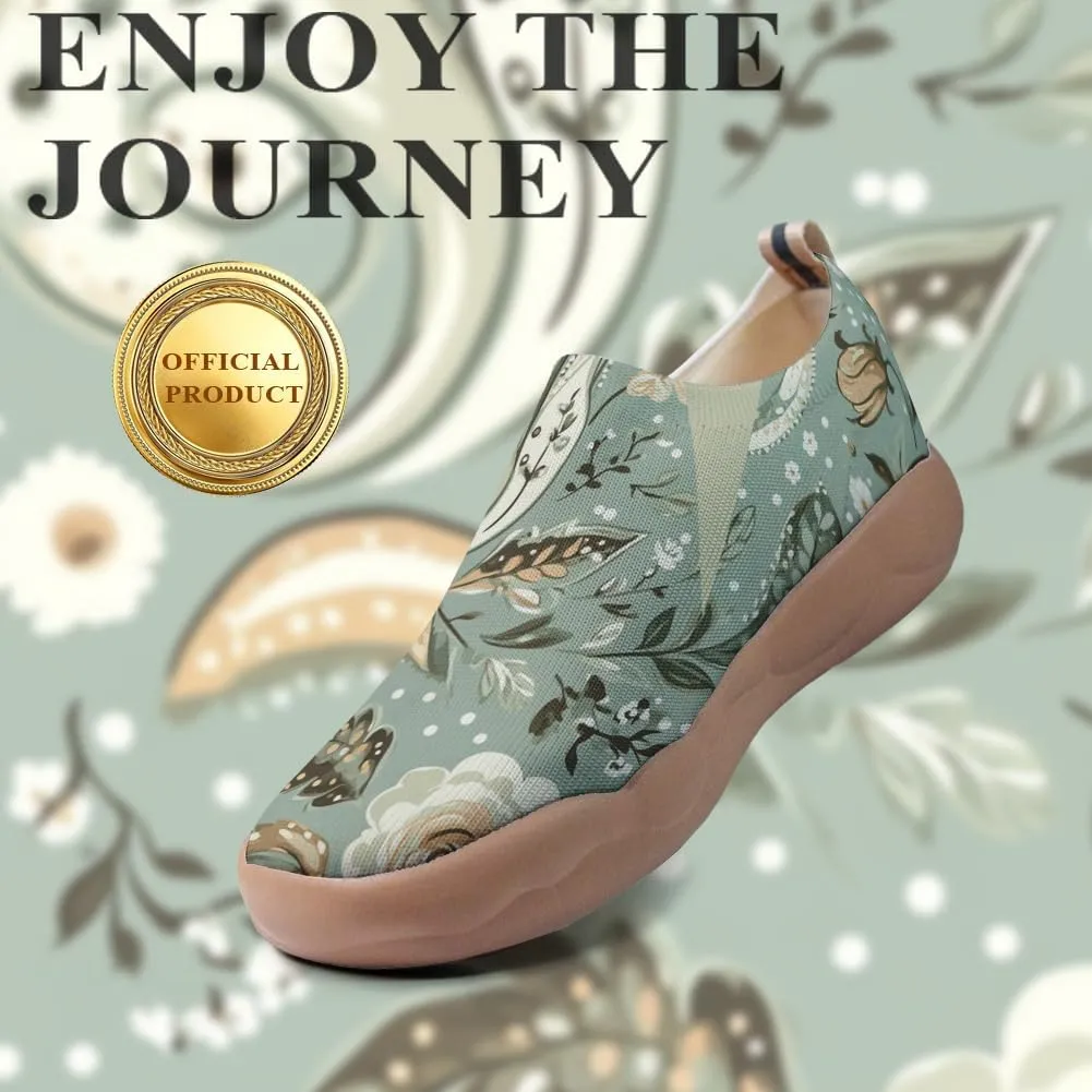 Women's Art Travel Shoes Slip-on Loafers Comfortable, Light and Fashionable Knitted Sneakers