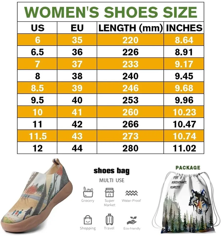 Women's Art Travel Shoes Slip-on Loafers Comfortable, Light and Fashionable Sneakers