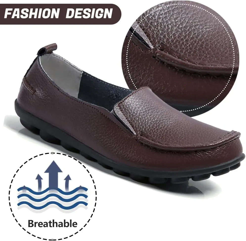 Women's Loafers, Slip-on, Non-Slip, Comfortable Shoes for Driving, Walking and Working, Lightweight Breathable Shoes, Fashionable Women's Shoes
