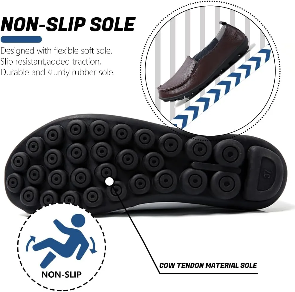 Women's Loafers, Slip-on, Non-Slip, Comfortable Shoes for Driving, Walking and Working, Lightweight Breathable Shoes, Fashionable Women's Shoes