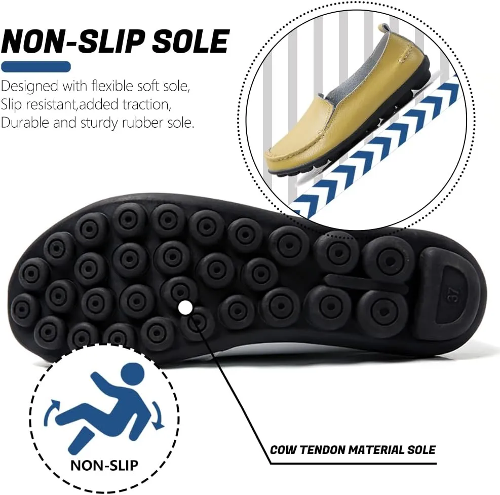 Women's Loafers, Slip-on, Non-Slip, Comfortable Shoes for Driving, Walking and Working, Lightweight Breathable Shoes, Fashionable Women's Shoes